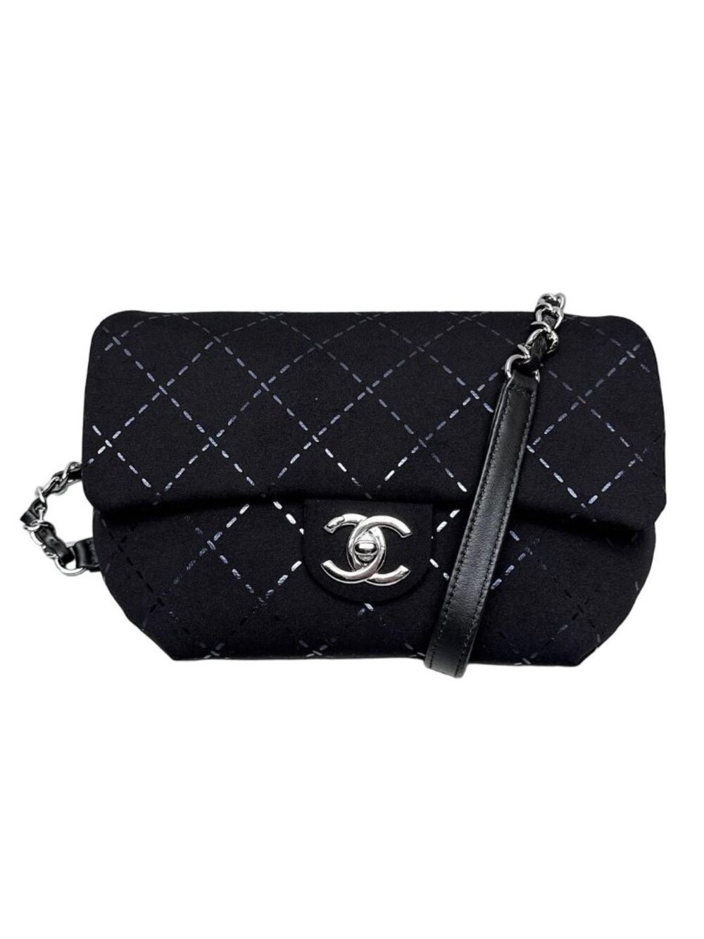 Chanel Chain Shoulder Bag CC Logo Black